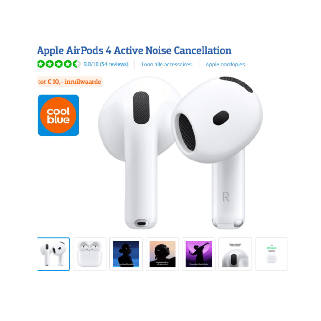 Hooikoorts premium noise canceling Apple airpods